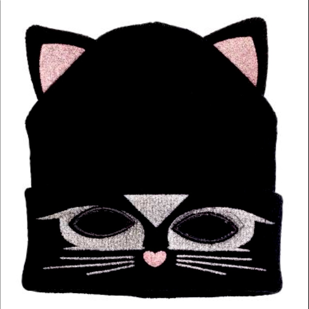 H&M Cat Beanie Black Hat